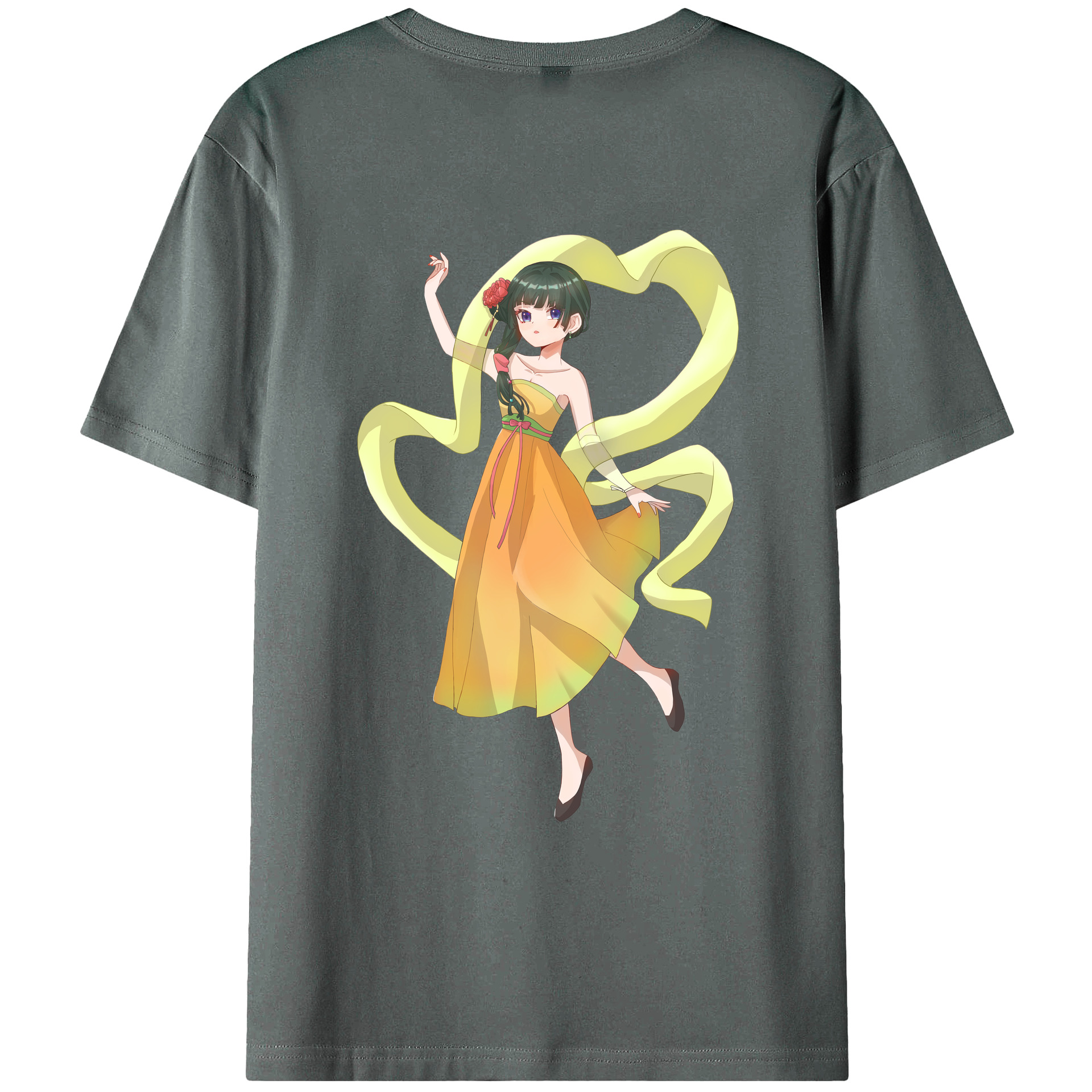 （画像用） 薬屋のひとりごと The Apothecary Diaries 綿100％ メンズ半袖Tシャツ（バックプリント） 通気性